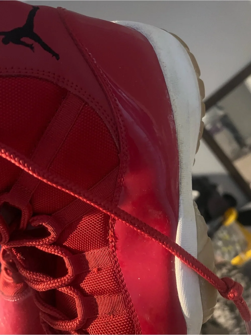Nike Jordan 11 Concords Red and White